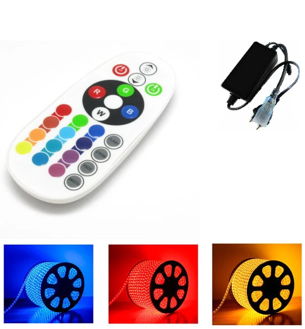 Alimentatore Controller 220V Con Telecomando 24 Tasti Per Striscia LED RGB 5050 - Immagine 4 di 4