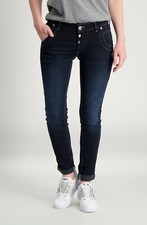 Glücksstern Damen Jeanshose Petra Platinblau...