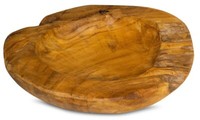 Formano Dekorative Dekoschale Schale Rund 30Cm Aus Holz Naturbraun Aus Teakholz