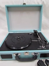 Innovative Technology ITVS-550BT Turntable Record Player Blue Excellent!