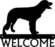 Longhaired Pointer Dog Welcome Sign - Made in America - Outdoor Decor
