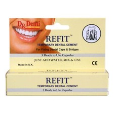 Dr Denti Temporary Dental Cement, ready to use, dislodged crown bridges, veneers