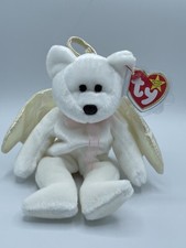 Ty Beanie Babies Halo the Angel Bear brown nose Retired Rare 1998 425