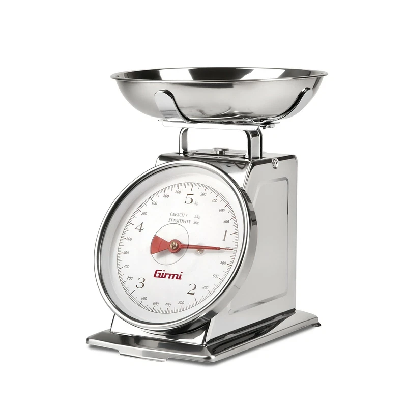 Pesa Bilancia Meccanica Girmi PS90 da Cucina con Ciotola Inox Pesa Alimenti Cibo