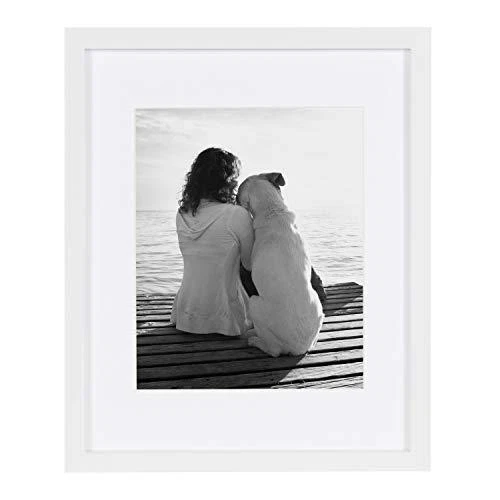 DesignOvation Gallery Wood Photo Frame Set for Customizable Wall Display, White - Image 2 of 4