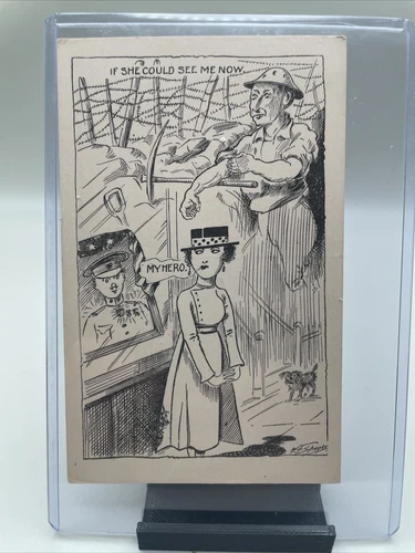 🔥‼️WW1 SPARKS MILITARY Postcard PLATTSBURGH NEW YORK BARB WIRE Great Condition