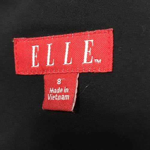 ELLE Womens Front Buttons Long Sleeve Black Jacket Size 8 #53 - Picture 6 of 8