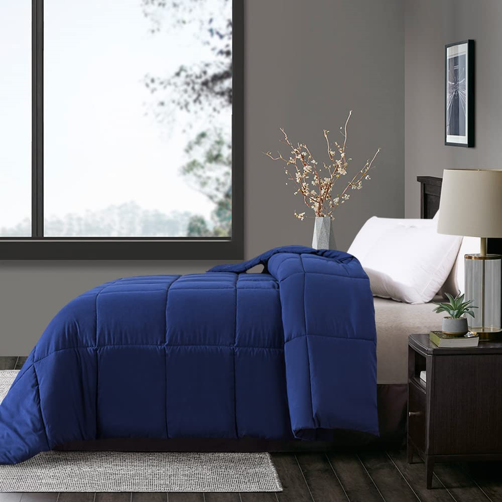 Cosybay California King Comforter Navy Blue, Cal King Size Down