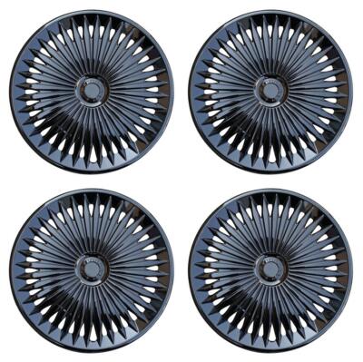Universal Snap-On Hubcaps 17Inch   4-PC Set, Impact-Resistant & Easy Clean