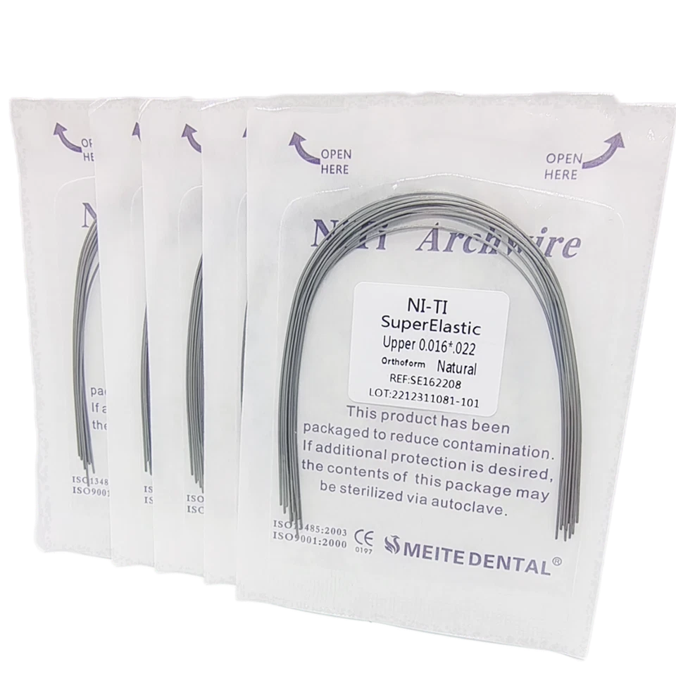 Dental Orthodontic Arch Wire Super Elastic Niti Round Rectangular Natural Form - Image 2 of 4