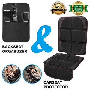 2-Pack Premium Leather Car Seat Covers Kick Mats for Baby /&Infant Safety Seat
