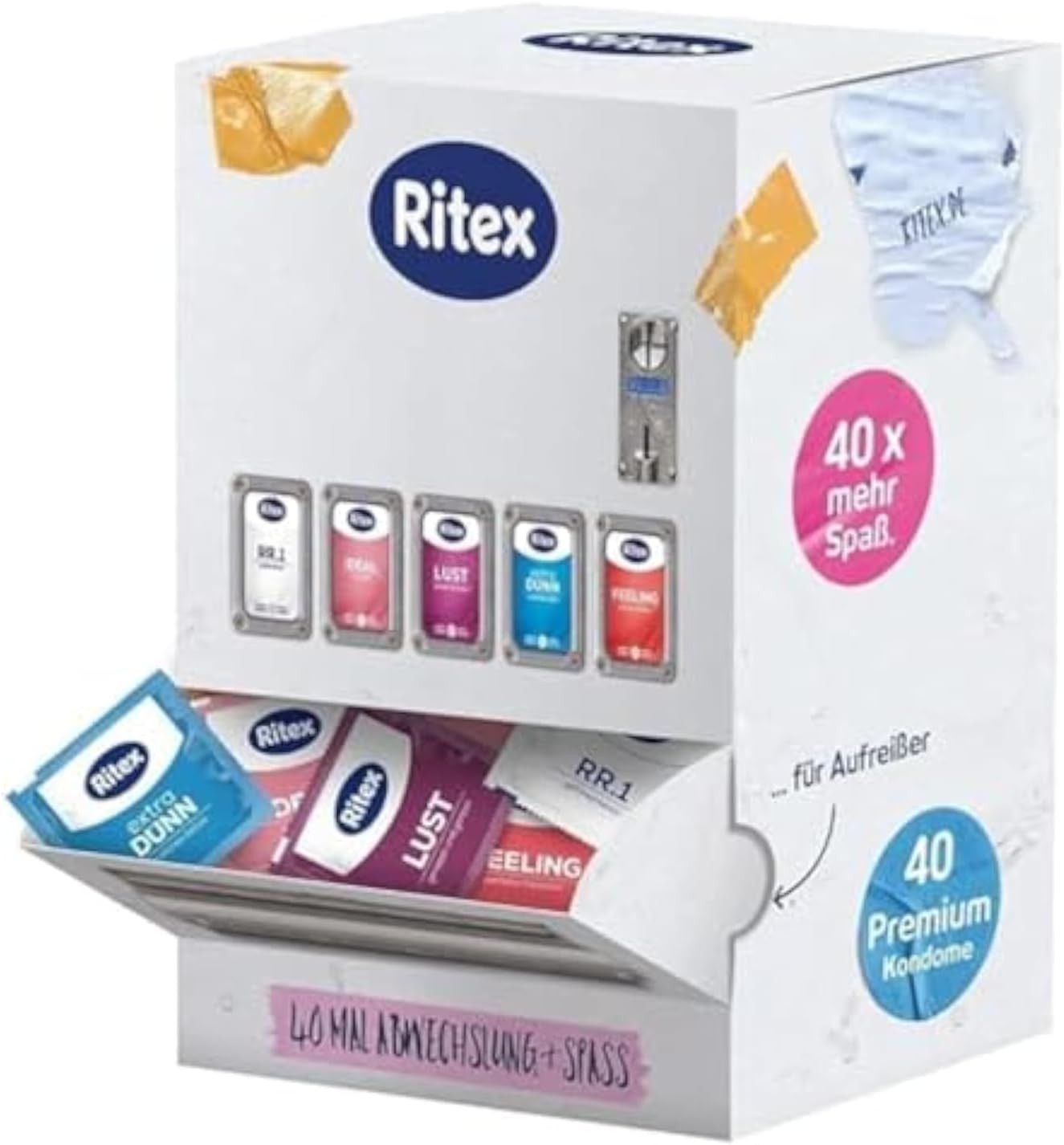 Ritex Kondom-Mix-Sortiment – Aufregend Und Vielfältig, 40 Stück, Made in Germany Ritex Kondom-Mix-Sortiment – Aufregend Und Vielfältig, 40 Stück, Made in Germany