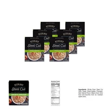 Pack of 6 Instant Oatmeal with Steel Cut Oats & Flax Seeds - Apples & Cinnamon