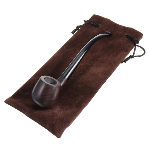 New Long Stem Churchwarden Pipe Handmade Wooden Smoking Tobacco Pipe With bag - Picture 4 of 7