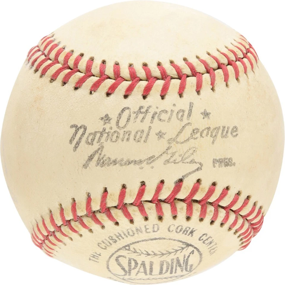 Gil Hodges Single Signed 1950's Official National League Baseball JSA COA - Image 2 of 4