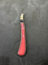 Farrier Hoof Loop Oval Knife  Razor Edge Sharp J2 Steel Blade with Sheath Handle