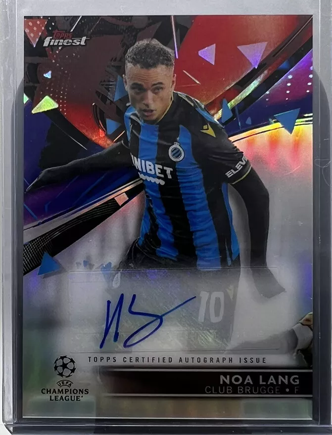 NOA LANG AUTO 2021-22 Topps Finest UEFA Champions League # BA-NL CLUB BRUGGE