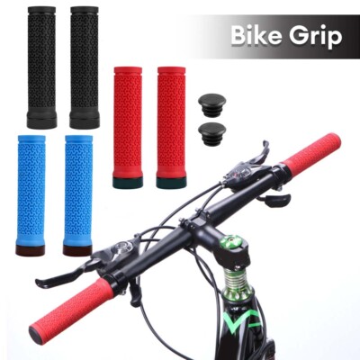 Pair Mountain Bicycle Anti-Slip Soft Rubber Bike Handlebar Hand