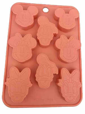 DAISO Disney Mickey,Minnie Orange Silicone Cake Chocolate Mold Inc Japan
