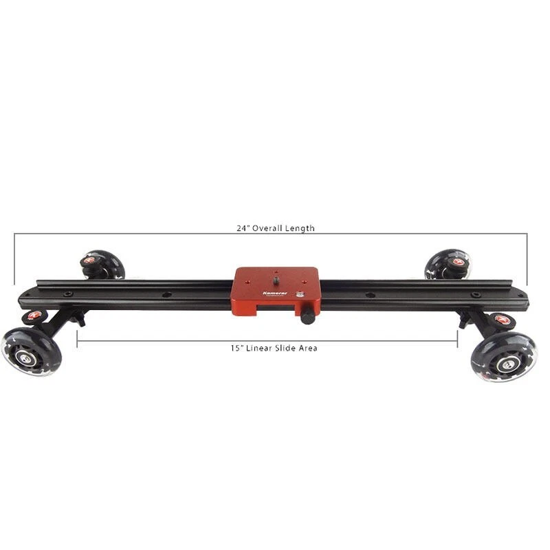 KAMERAR SD-1 23" DSLR camera slider dolly track video stabilizer system W/ wheel - Bild 2 von 4