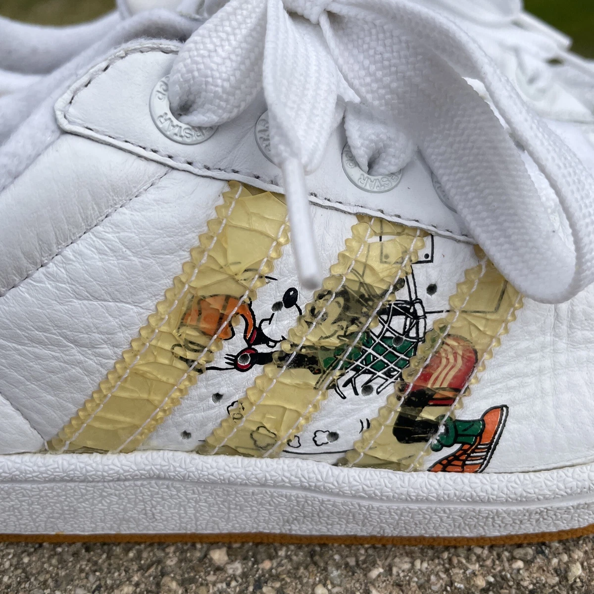 Adidas x Disney Sport Goofy Superstar Shoes Kids Size 4 RARE
