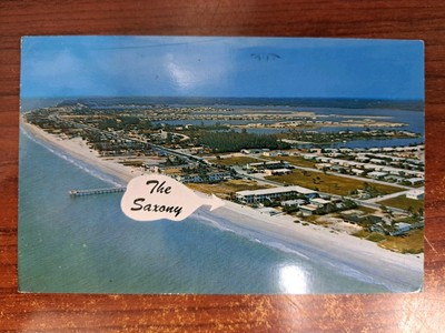 Postcard St. Petersburg Florida Saxony Apartments Gulf Boulevard