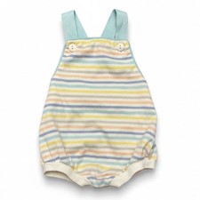Vintage Outfit Sunsuit One-Piece Pastel Stripes Infant Baby 3-6 month