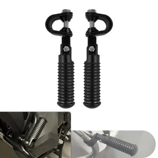 1Pair Black Crash Bar 1"-1/4" Front Foot Pegs For Harley Highway Engine Guards