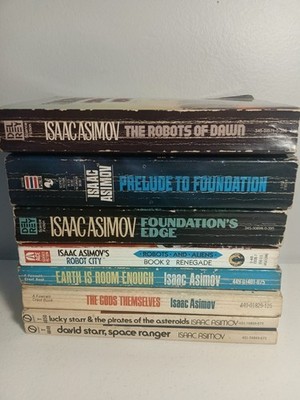 Lot of 8 Isaac Asimov Vintage Science Fiction Books PB Novels Stories 80s Sci Fi