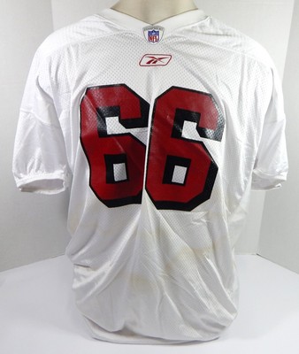 2002 San Francisco 49ers Eric Heitmann #66 Spiel Ausgegeben Weiß Praxis Trikot 8