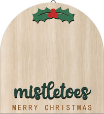 Baby Christmas Milestone Cards Decoration, Wooden Baby First Christmas Winter Ba