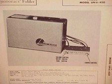 1947 Philco Auto Car Radio Service Manual Model Un6-450 Chevrolet Ford Chrysler