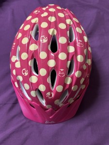 Youth Bicycle Helmet / Barbie / Pink And White Gently Used