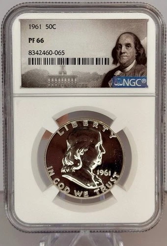 1961 50C Franklin Half Dollar Proof NGC PF 66
