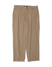 CHAPS Mens Straight Chino Trousers W36 L30 Beige Cotton BN14