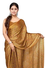 Pappylon Chiffon Georgette Floral Printed Sarees for Women with Blouse Piece