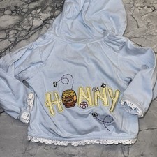Vintage Walt Disney World Baby 18 Months Pooh Hunny Zip Hoodie
