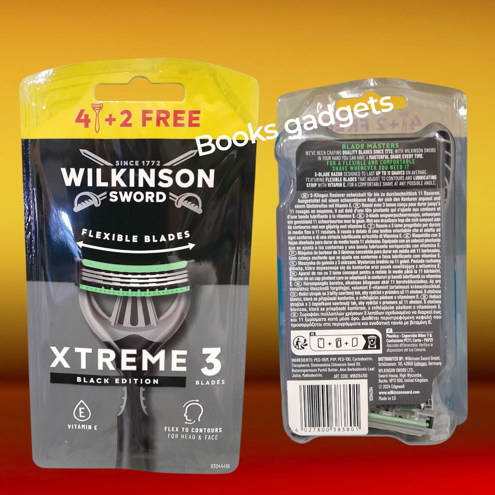 Wilkinson Xtreme 3 Black 66 Rasoi Uomo Flexible: Comfort e Vitamina E