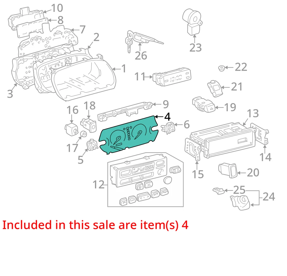 1997-1998 Lexus Es300 Speedometer Instrument Cluster Gauges FC9ML - Image 3 of 4