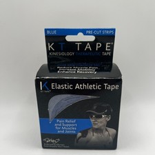 KT Tape Cotton Elastic Kinesiology Athletic Tape Blue Pre-Cut Strips NIB