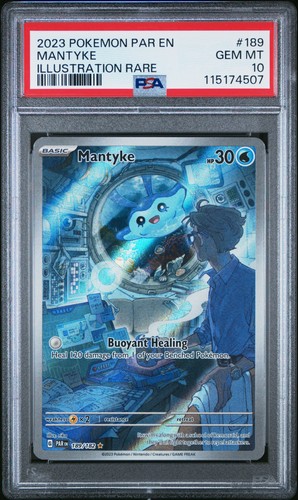 2023 POKEMON PAR EN-PARADOX RIFT ILLUSTRATION RARE #189 MANTYKE PSA 10 ...