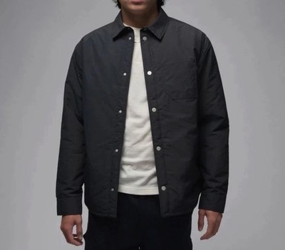 Nike Air Jordan Button Down Jacket Black Mens Size XXL