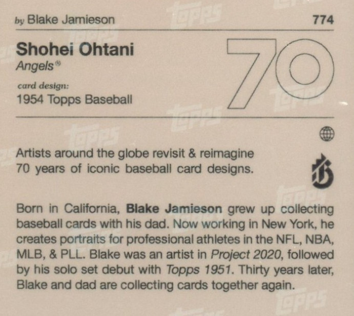 SHO TIME! PSA 10 Gem Mint 2021 Topps Project70 SHOHEI OHTANI #774_Blake Jamieson view 8