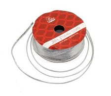 2pc Metallic 20 Foot Wrapping Cord - Silver