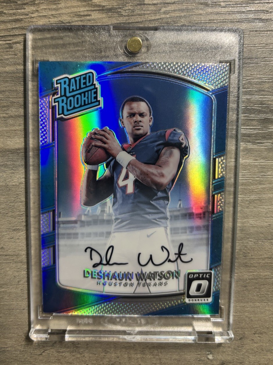 2017 Donruss Optic Holo Prizm #195 Deshaun Watson RC Rookie AUTO /99