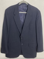 Vintage Hickey Freeman Sport Coat 46R Blue 2 Button Wool Canterbury Blazer USA