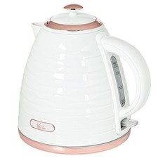 HOMCOM Electric Kettle, Fast Boil, 1.7L, 3kW, Swivel, White Ripple