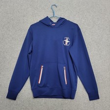 Ford Mustang Hoodie Mens Small Royal Blue Licensed Pony Logo Racing Sweatshirt