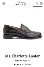 The Office of Angela Scott Ms. Charlotte Loafers Women's 37.5 7 US Black