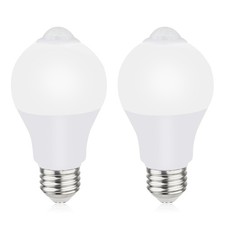 Motion Sensor Light Bulbs for Outdoor Indoor, 9W A19 Detector Daylight